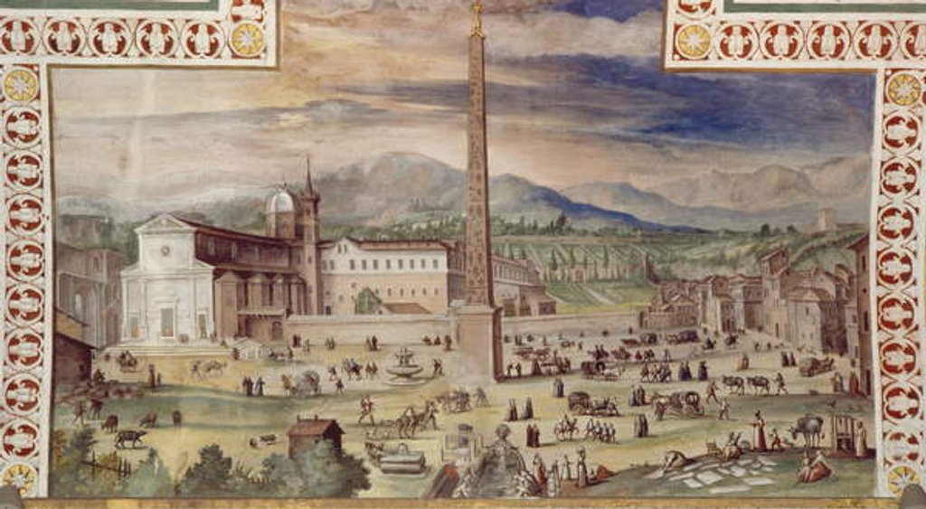 Detail of Piazza del Popolo, Rome by School Italian