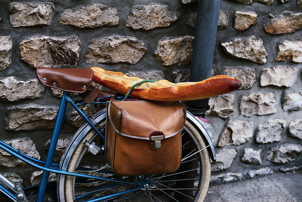 Detail of French Bread Strapped to a Bicycle by Anonymous