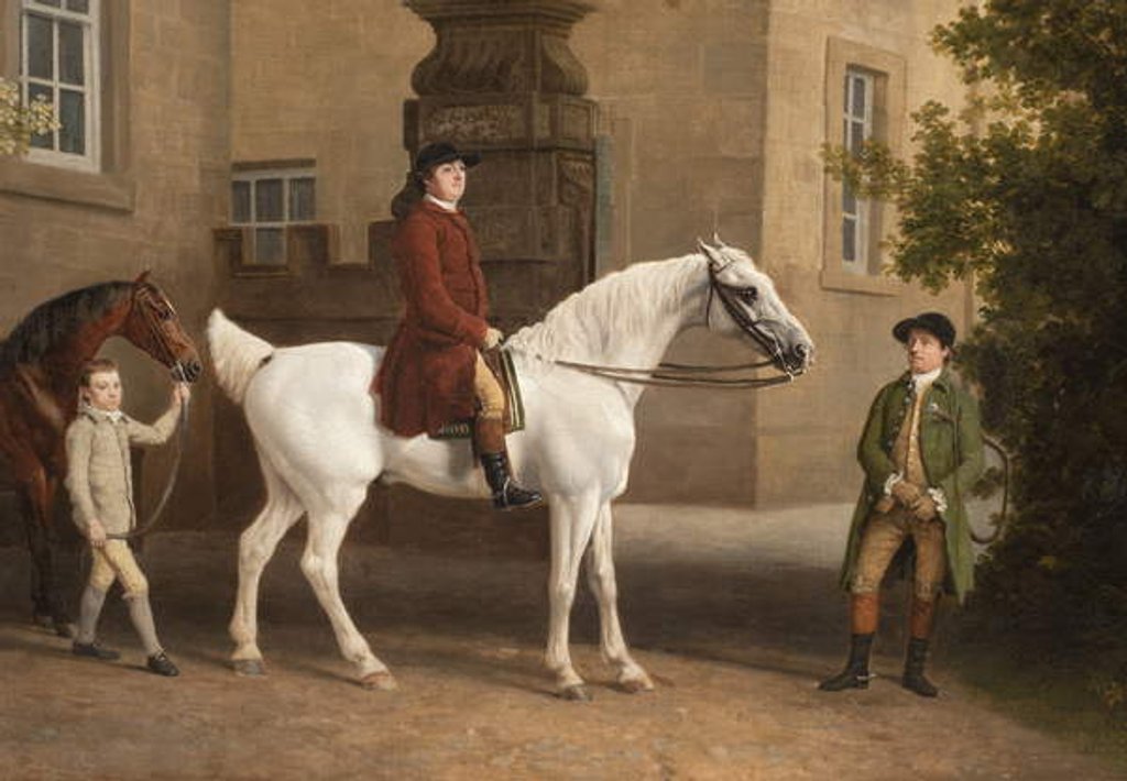 Detail of Detail from William Henry Cavendish Bentinck, 3rd Duke of Portland in front of Welbeck Abbey Riding Stables, 1766-7 by George Stubbs