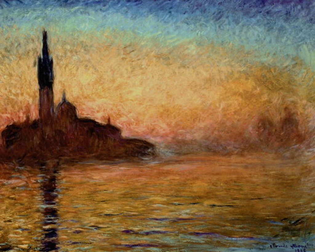 Detail of View of San Giorgio Maggiore, Venice by Twilight, 1908 by Claude Monet