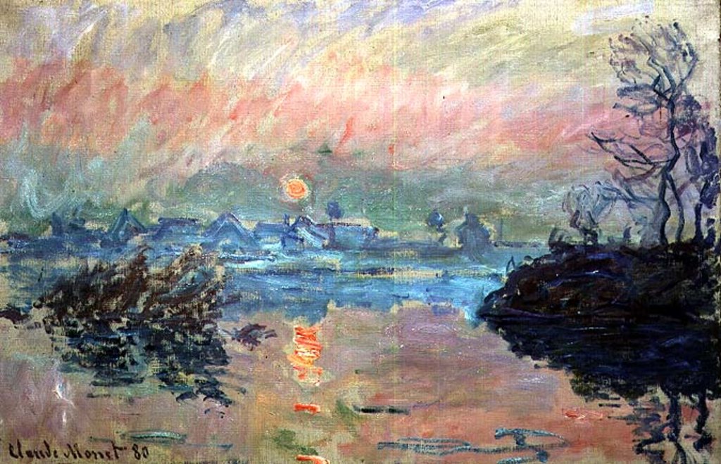 Detail of Sunset, 1880 by Claude Monet