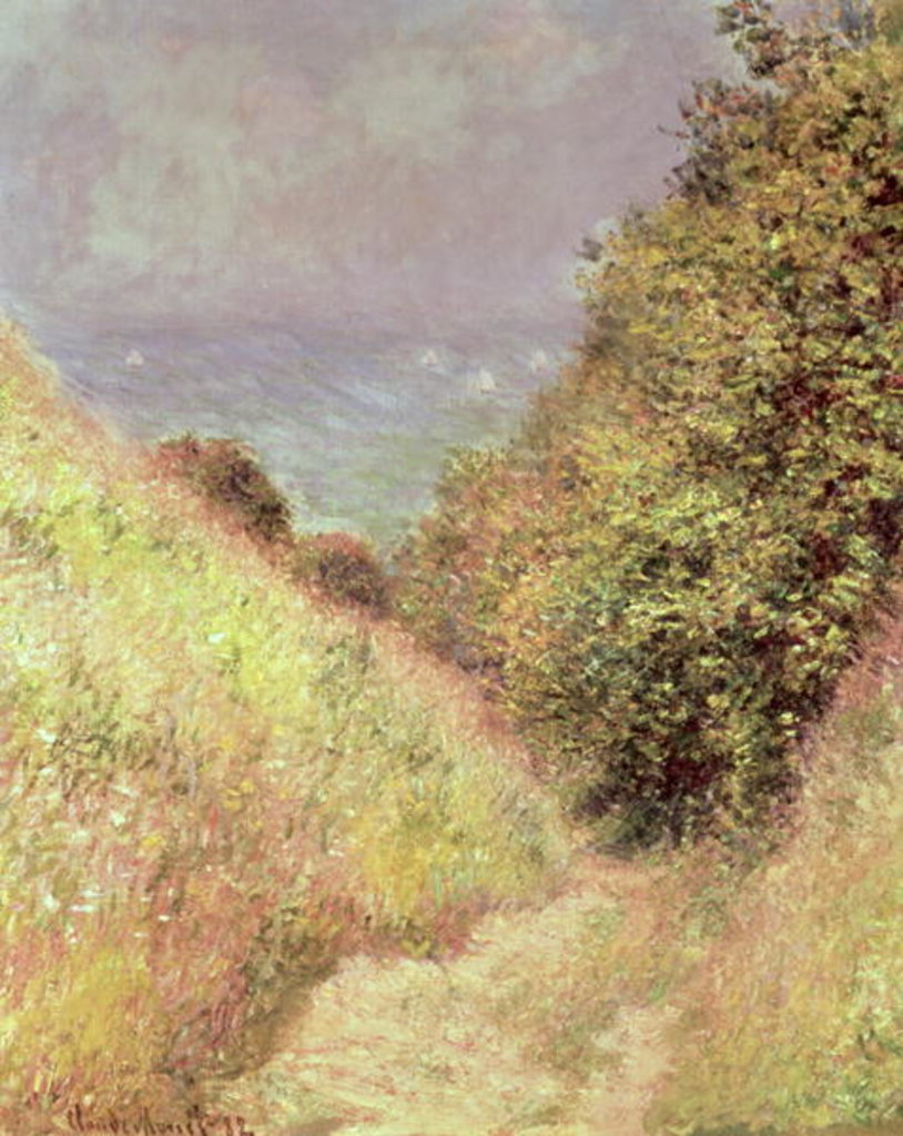 Detail of Chemin de la Cavee, Pourville, 1882 by Claude Monet