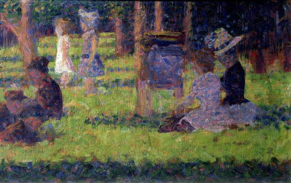 Detail of Study for 'A Sunday Afternoon on the Island of La Grande Jatte', c.1884-86 by Georges Pierre Seurat