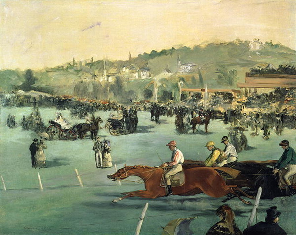 Detail of Horse Racing, 1872 by Edouard Manet