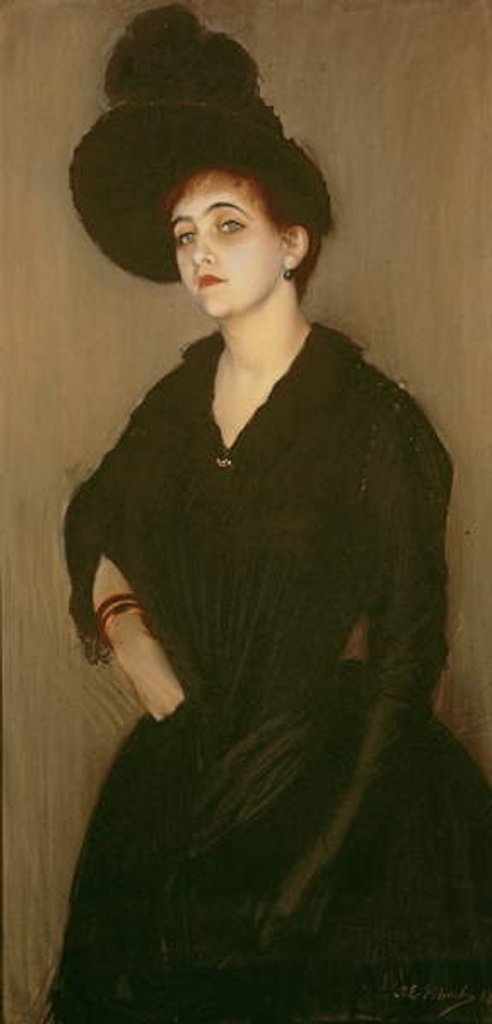 Detail of Portrait of Madame Vasnier, 1888 by Jacques-Emile Blanche