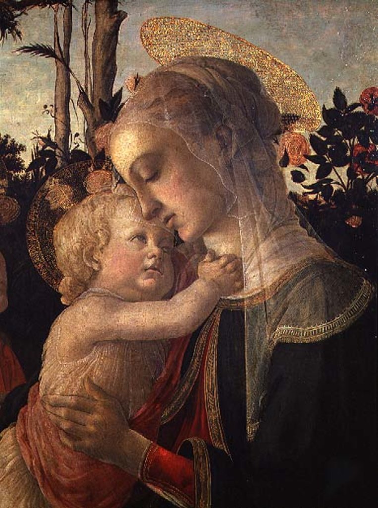 Detail of Madonna and Child with St. John the Baptist by Sandro (1444/5-1510) Botticelli