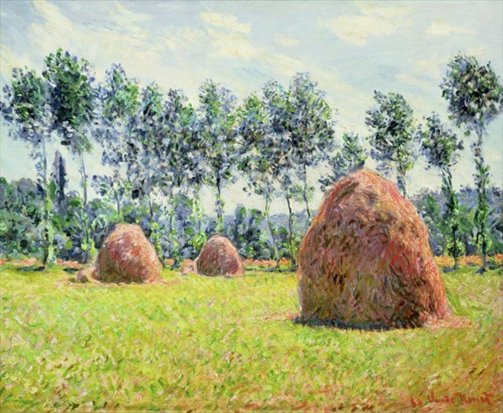 Detail of Haystacks at Giverny, 1884 by Claude Monet