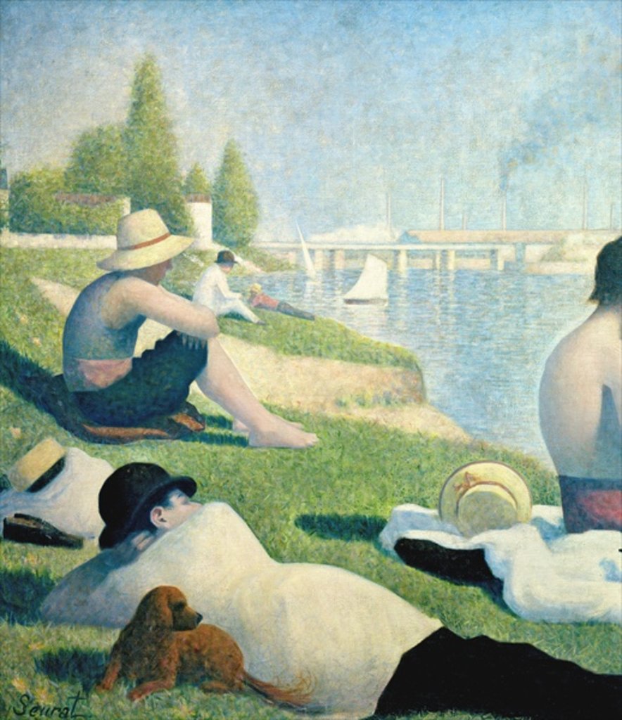 Detail of Bathers at Asnieres, 1884 by Georges Pierre Seurat