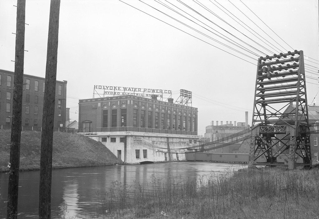 Detail of Mt. Holyoke, Massachusetts - Scenes. The master corporation of Holyoke and the change from water to hydro-electric power. Holyoke Water Power Company, 1936 by Lewis Hine