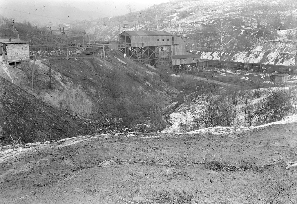 Detail of Scott's Run, West Virginia. Chaplin Hill Mine Tipple by Lewis Hine