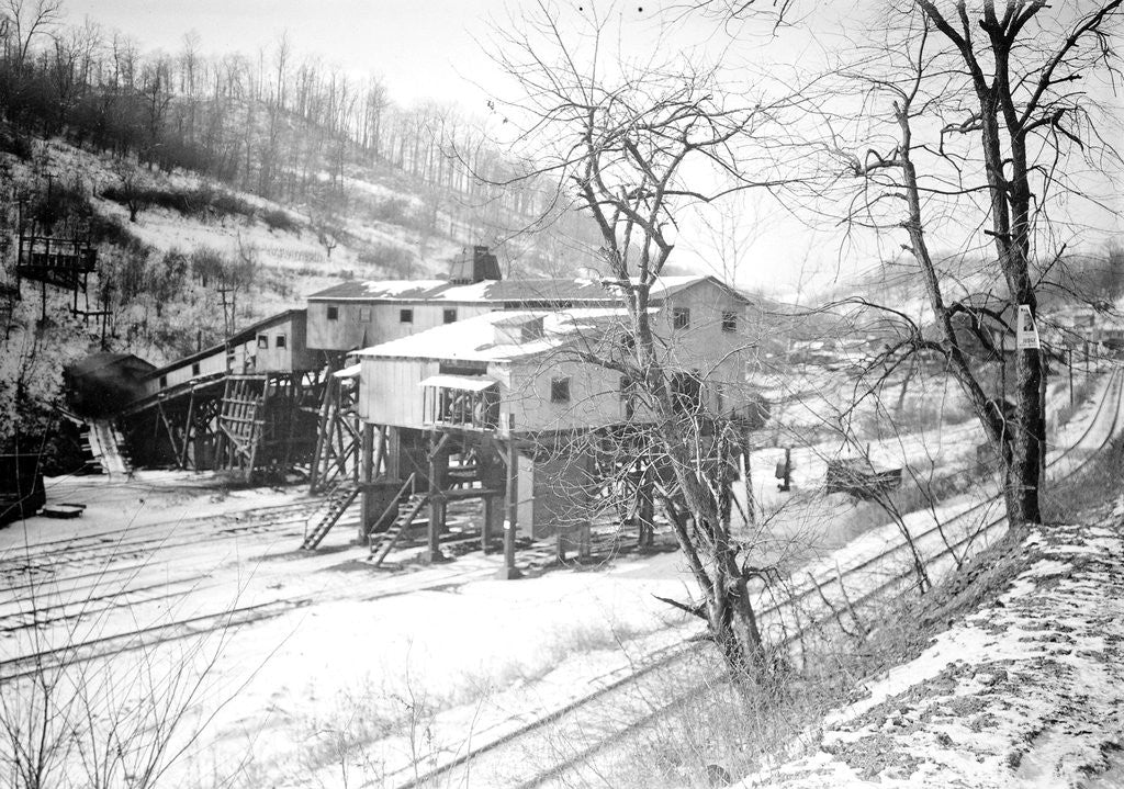 Detail of Scott's Run, West Virginia. Jere, mine tipple by Lewis Hine