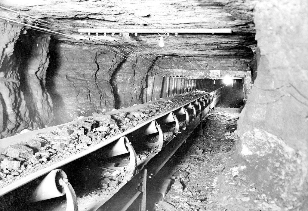 Detail of Mining equipment - conveyor, 1936 by Lewis Hine