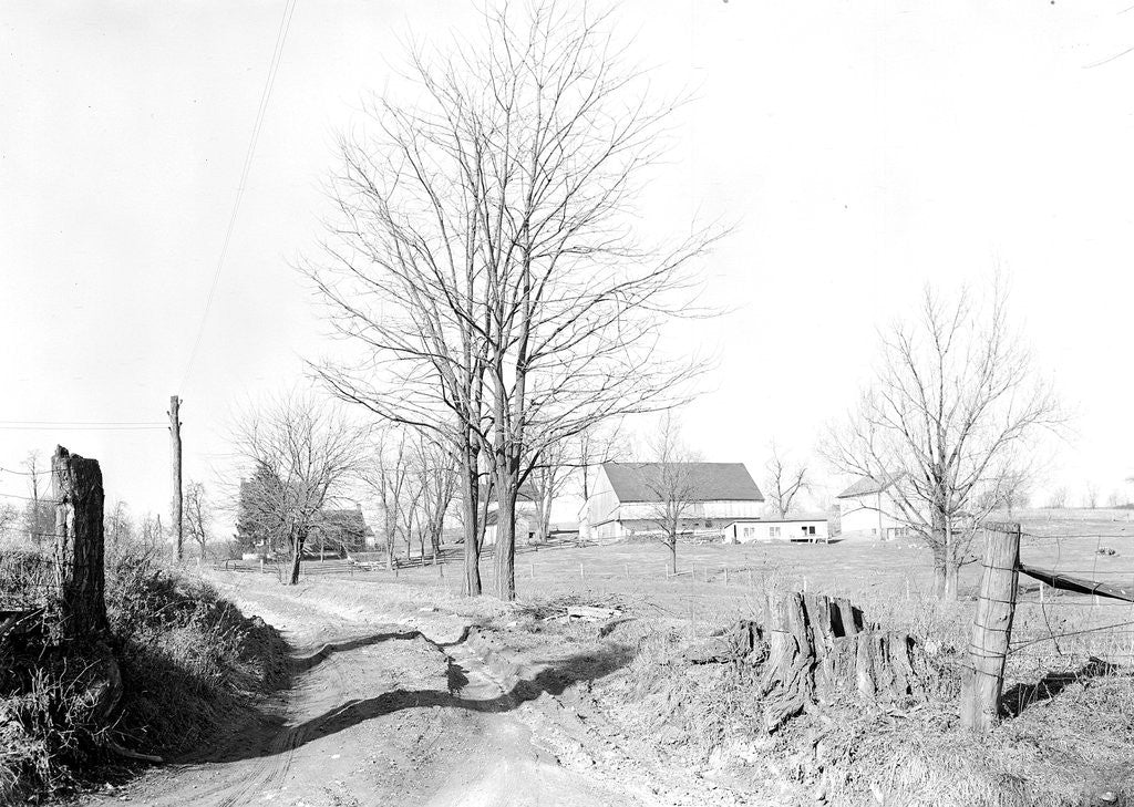 Detail of Lancaster, Pennsylvania - Housing. Entrance to moderate sized farm near Rocky Springs, Lampeter Road, 1936 by Lewis Hine