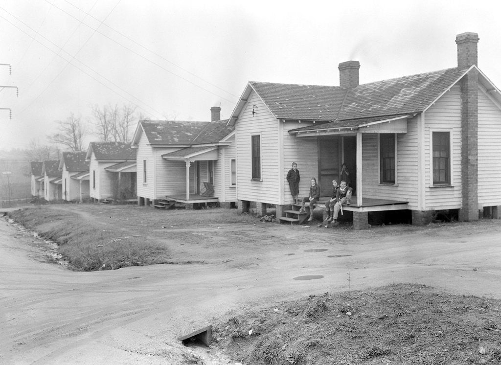 Detail of High Point, North Carolina - Housing. Homes in company-owned mill village of Pickett Yarn Mills by Lewis Hine