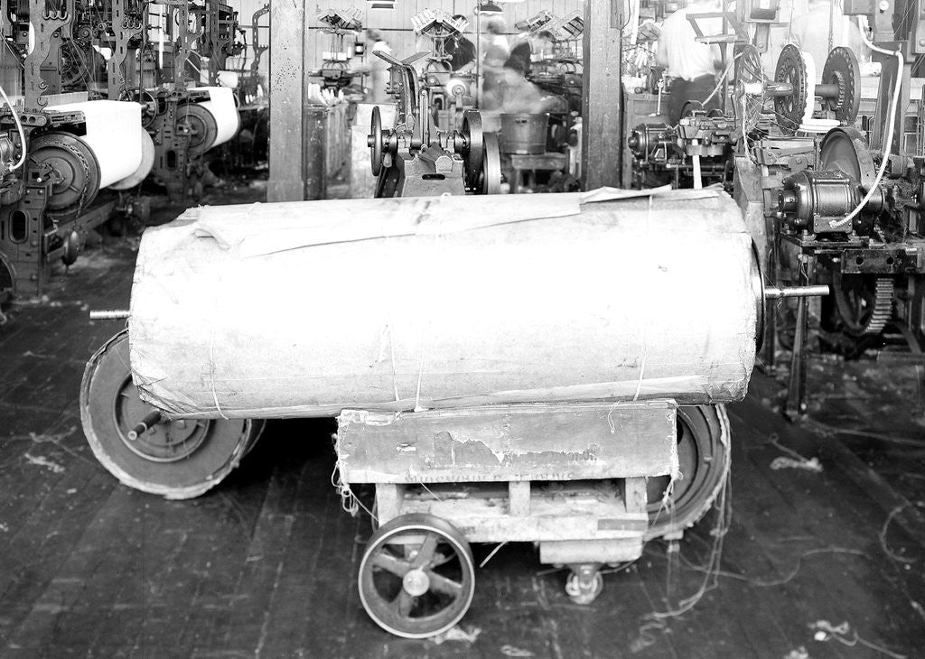 Detail of Paterson, New Jersey - Textiles. Looms, March 1937 by Lewis Hine