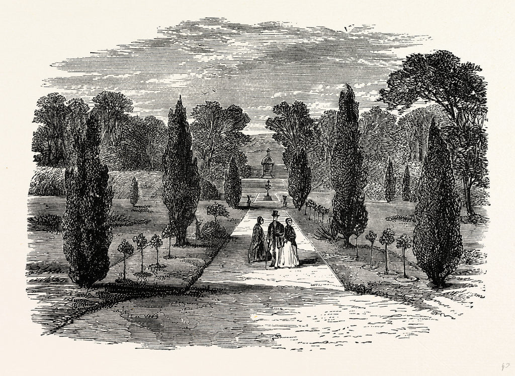 Detail of The Gardens, as seen from Melbourne Hall by Anonymous