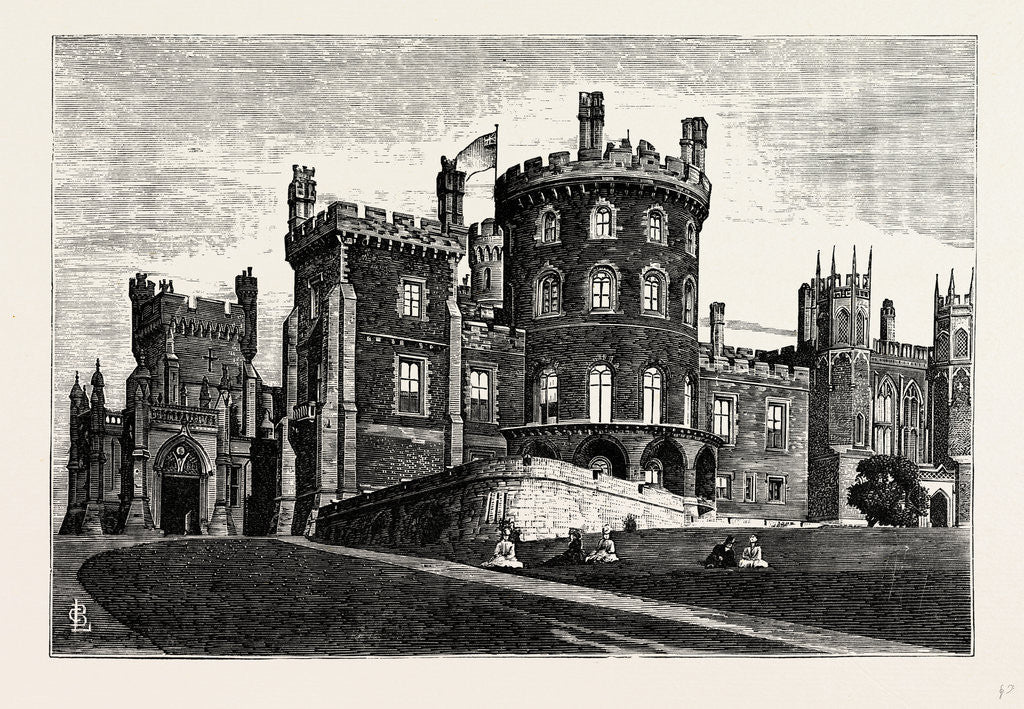 Detail of Belvoir Castle from the North-west, showing the Grand Entrance by Anonymous