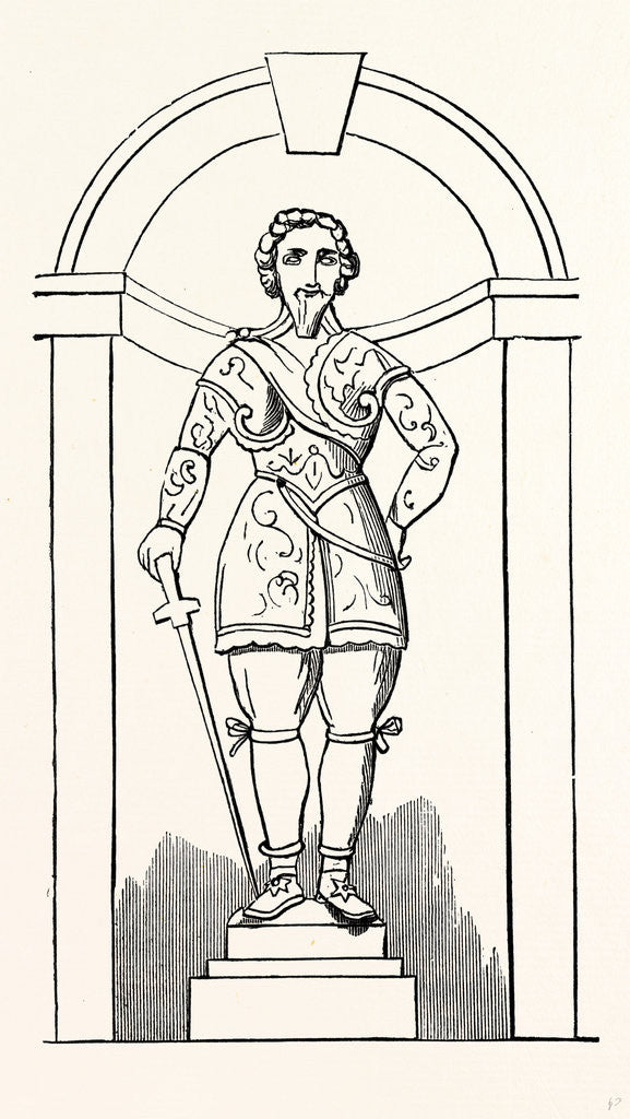 Detail of Statue of Sir Richard Leveson in the Courtyard at Trentham by Anonymous