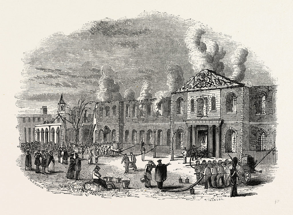Detail of Ruins Great Storehouse, November, 1841, London by Anonymous