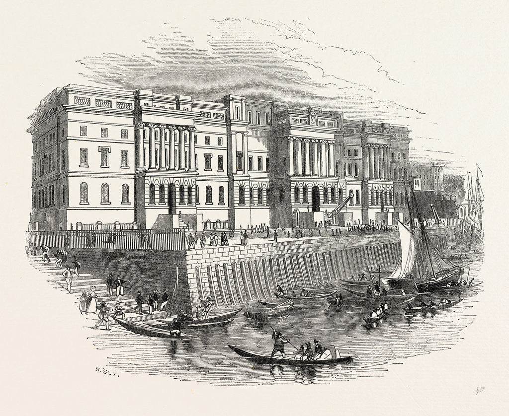 Detail of Custom House, London by Anonymous