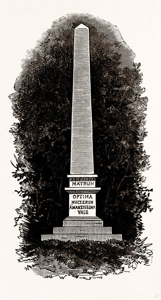 Detail of Tile Obelisk To Pope's Mother by Anonymous