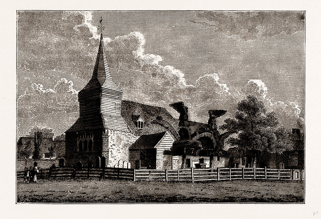 Detail of Bedfont Church by Anonymous