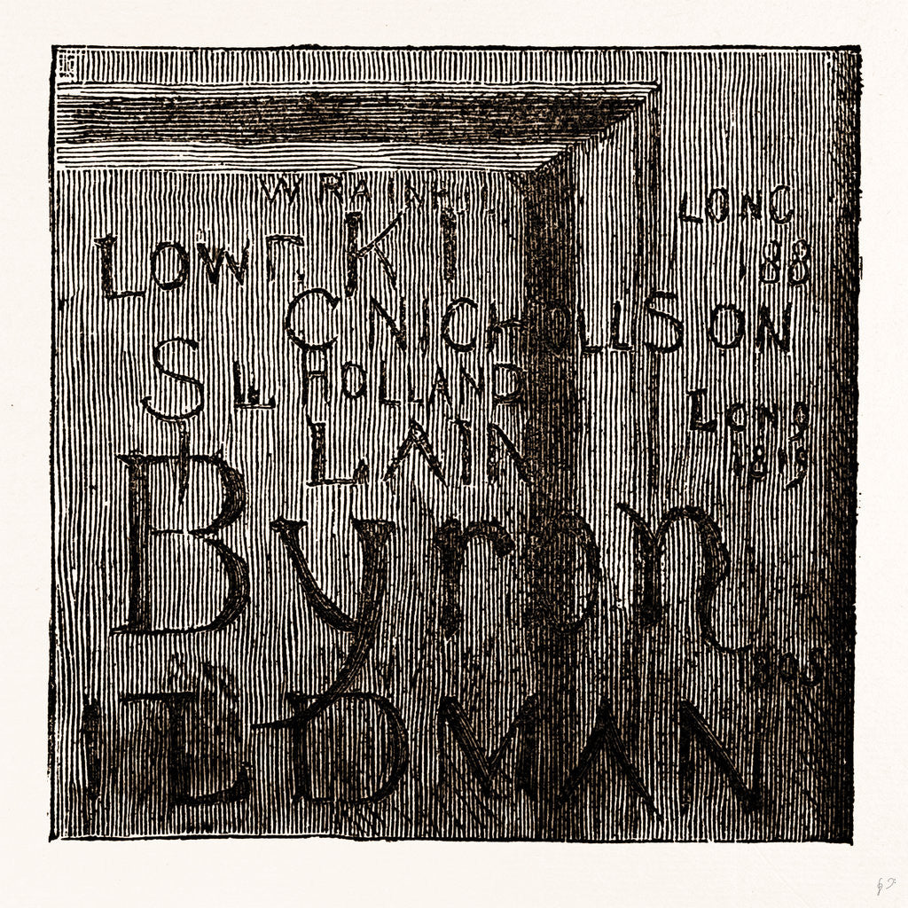 Detail of Byron's Name, from the Fourth Form Room by Anonymous