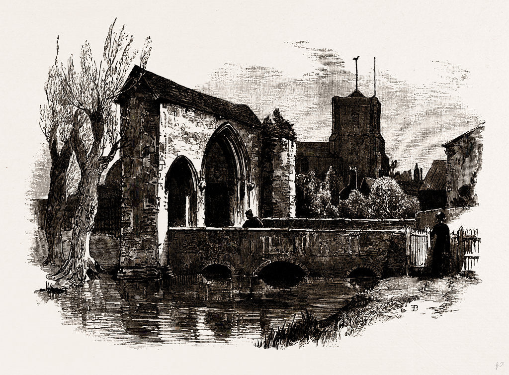 Detail of Gateway and Bridge, Waltham Abbey by Anonymous