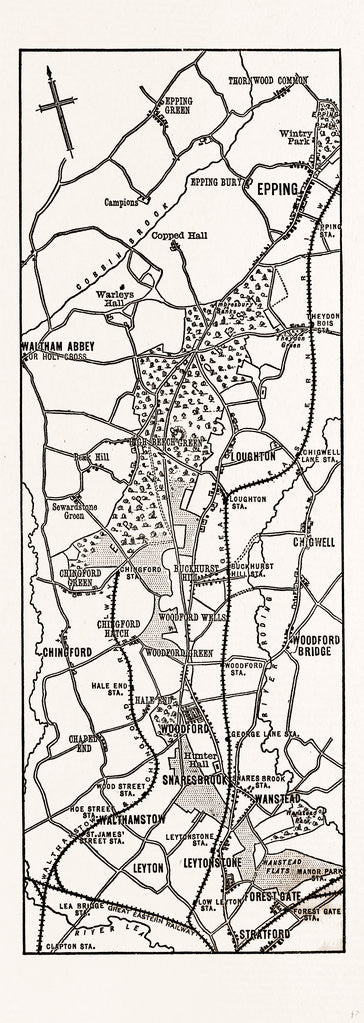Detail of Map Up Epping Forest by Anonymous