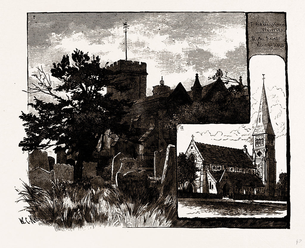 Detail of Churches At Woodford by Anonymous