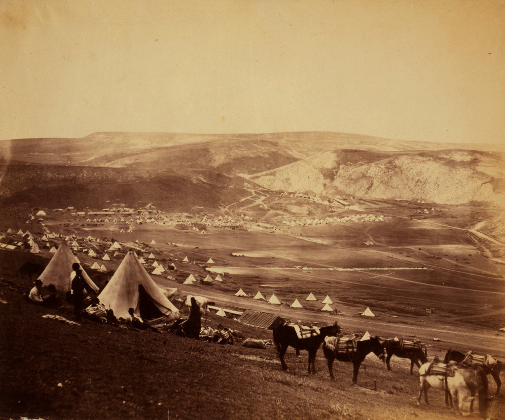 Detail of Cavalry camp near Balaklava, Crimean War by Roger Fenton