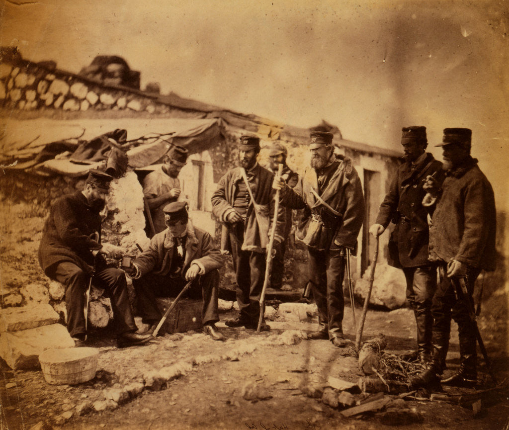 Detail of Soldiers, Crimean War by Roger Fenton