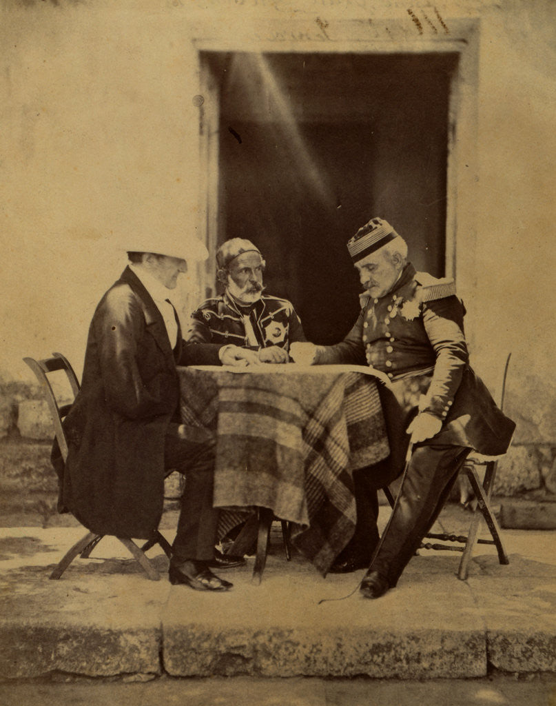 Detail of Council of War held at Lord Raglan's Head Quarters, Crimean War by Roger Fenton