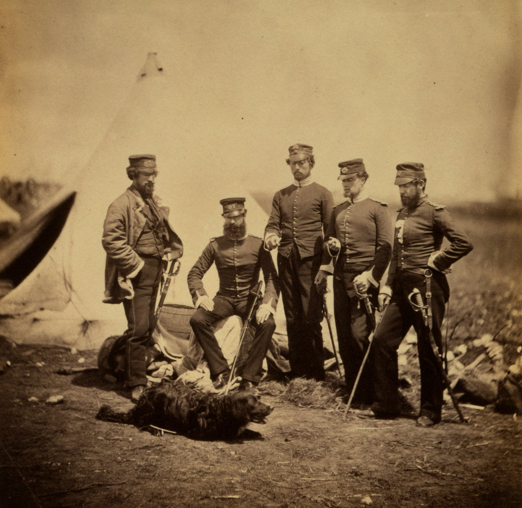 Detail of Officers of the 57th Regiment, Crimean War by Roger Fenton