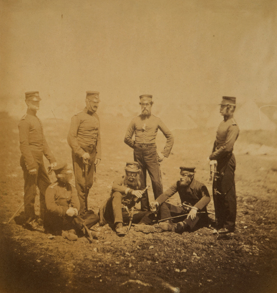 Detail of Officers of the 68th Regiment, Crimean War by Roger Fenton