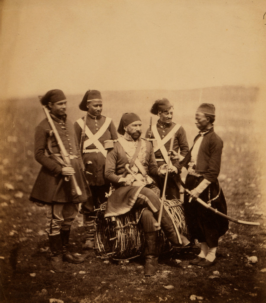 Detail of Ismail Pacha ordering his chibouque, Crimean War by Roger Fenton