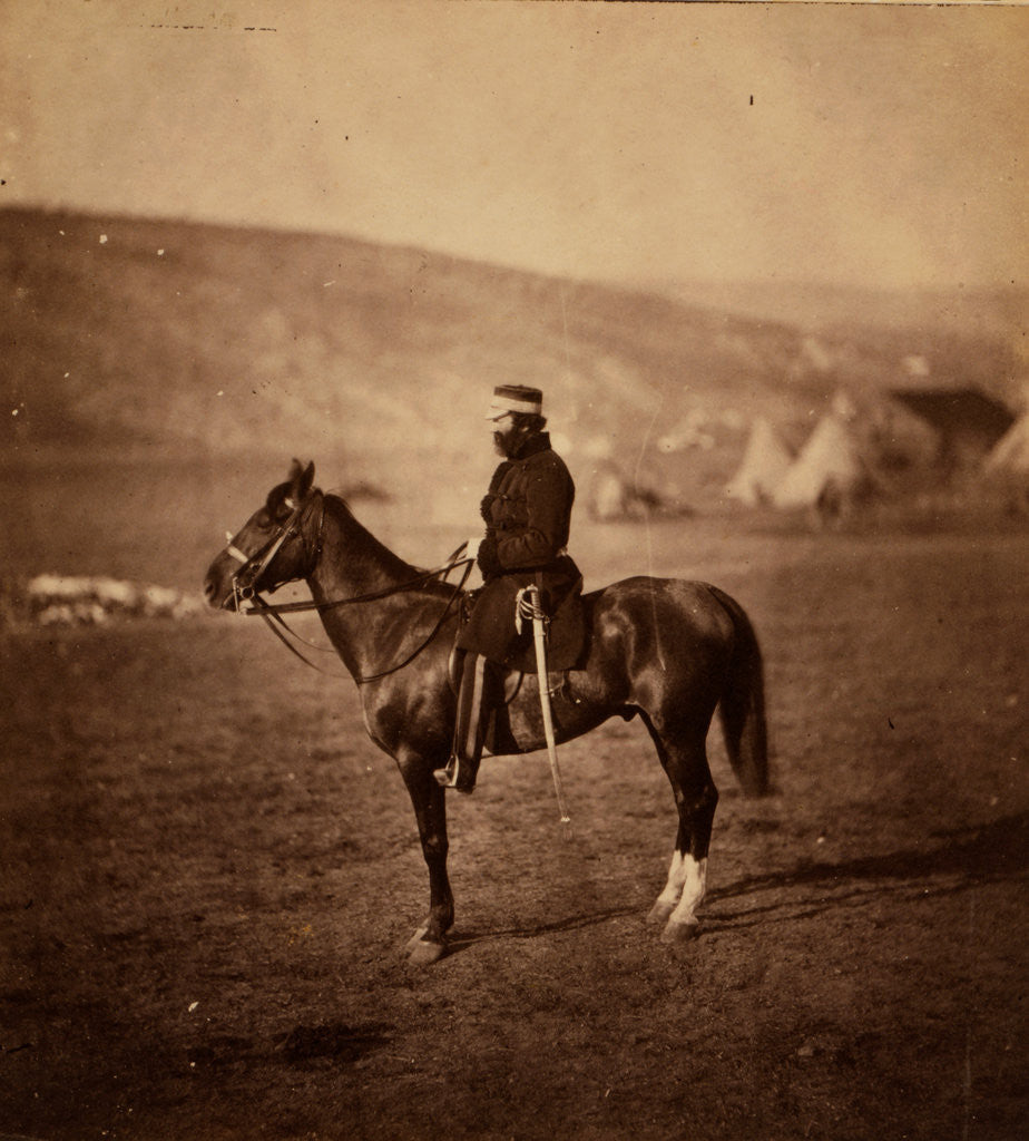 Detail of Colonel Shewell, C.B., commanding Hussar Brigade, Crimean War by Roger Fenton