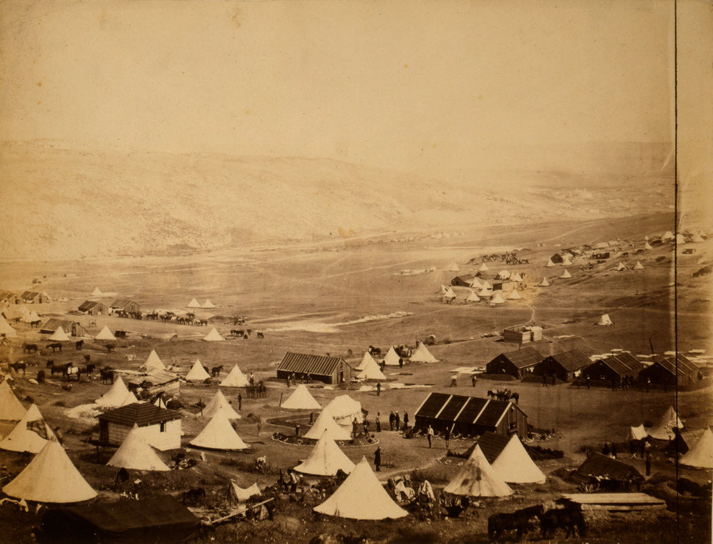 Detail of Cavalry camp, looking towards Kadikoi, Crimean War by Roger Fenton