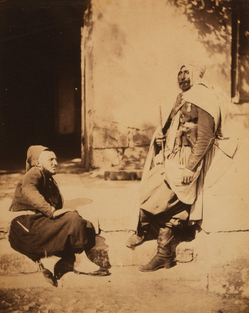 Detail of Zouave & officer of the Saphis by Roger Fenton