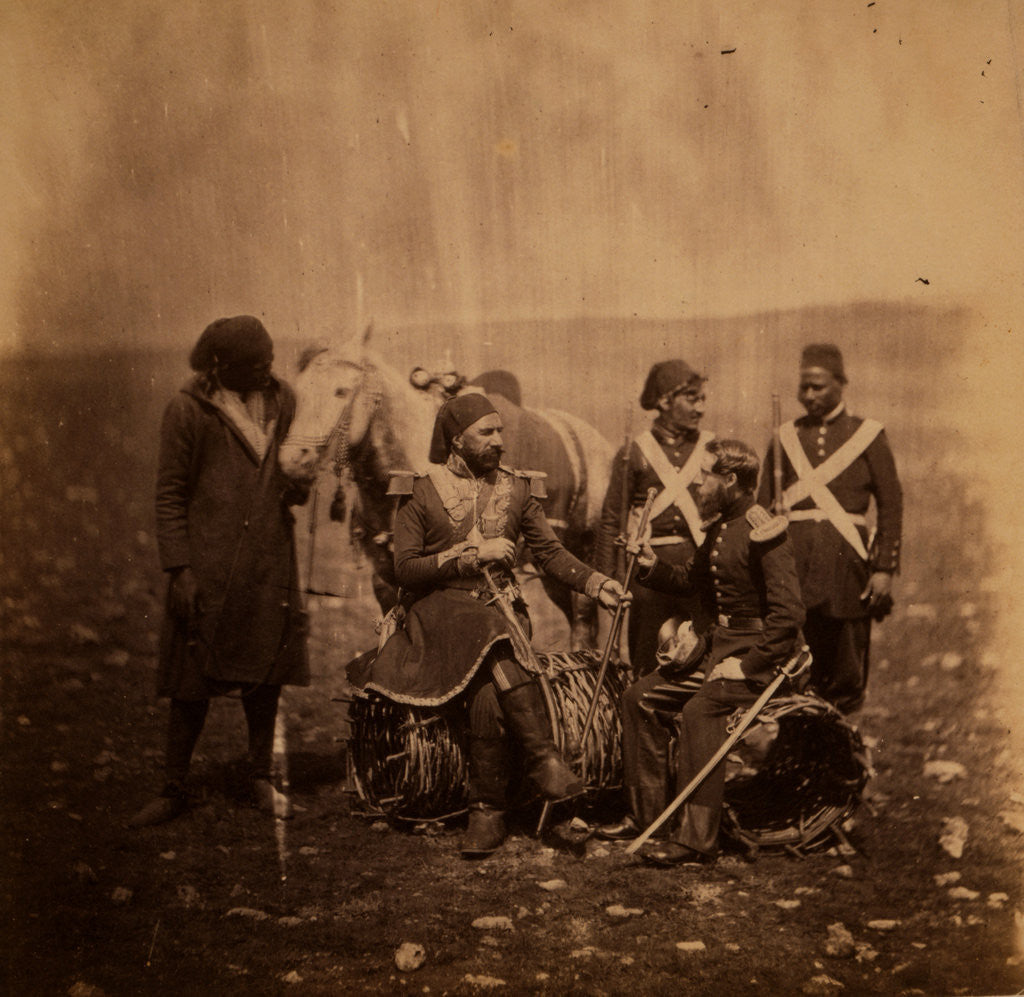 Detail of Ismail Pacha & Mr. Thompson of the Commissariat, Crimean War by Roger Fenton