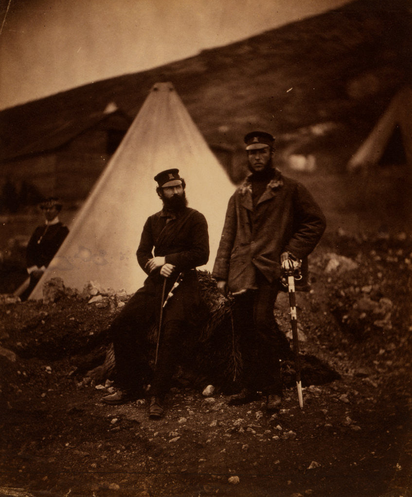 Detail of Captain Graham & Captain Macleod, 42nd Regiment, Crimean War by Roger Fenton