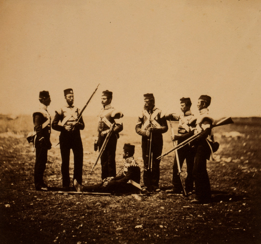 Detail of Men of the 68th Regiment in ordinary dress, Crimean War by Roger Fenton