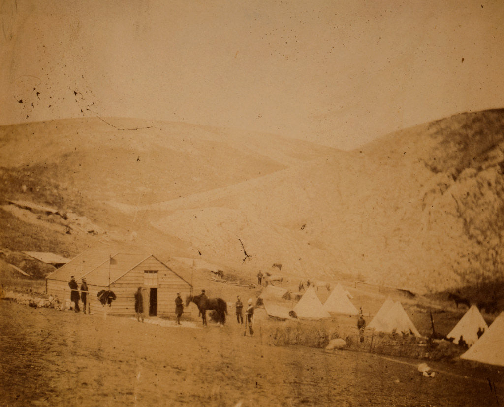 Detail of Camp of the 4th Dragoon Guards near Karyni, Crimean War by Roger Fenton