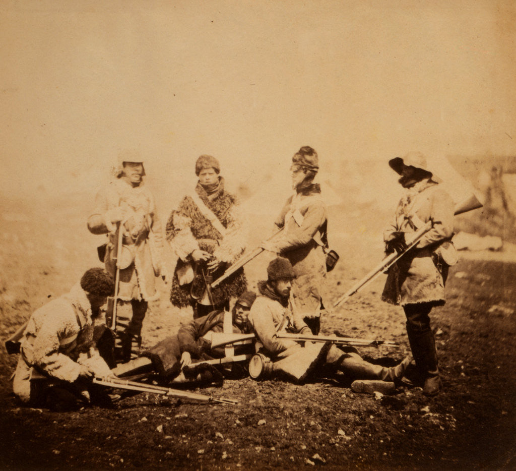 Detail of The 68th Regiment, winter dress, Crimean War by Roger Fenton