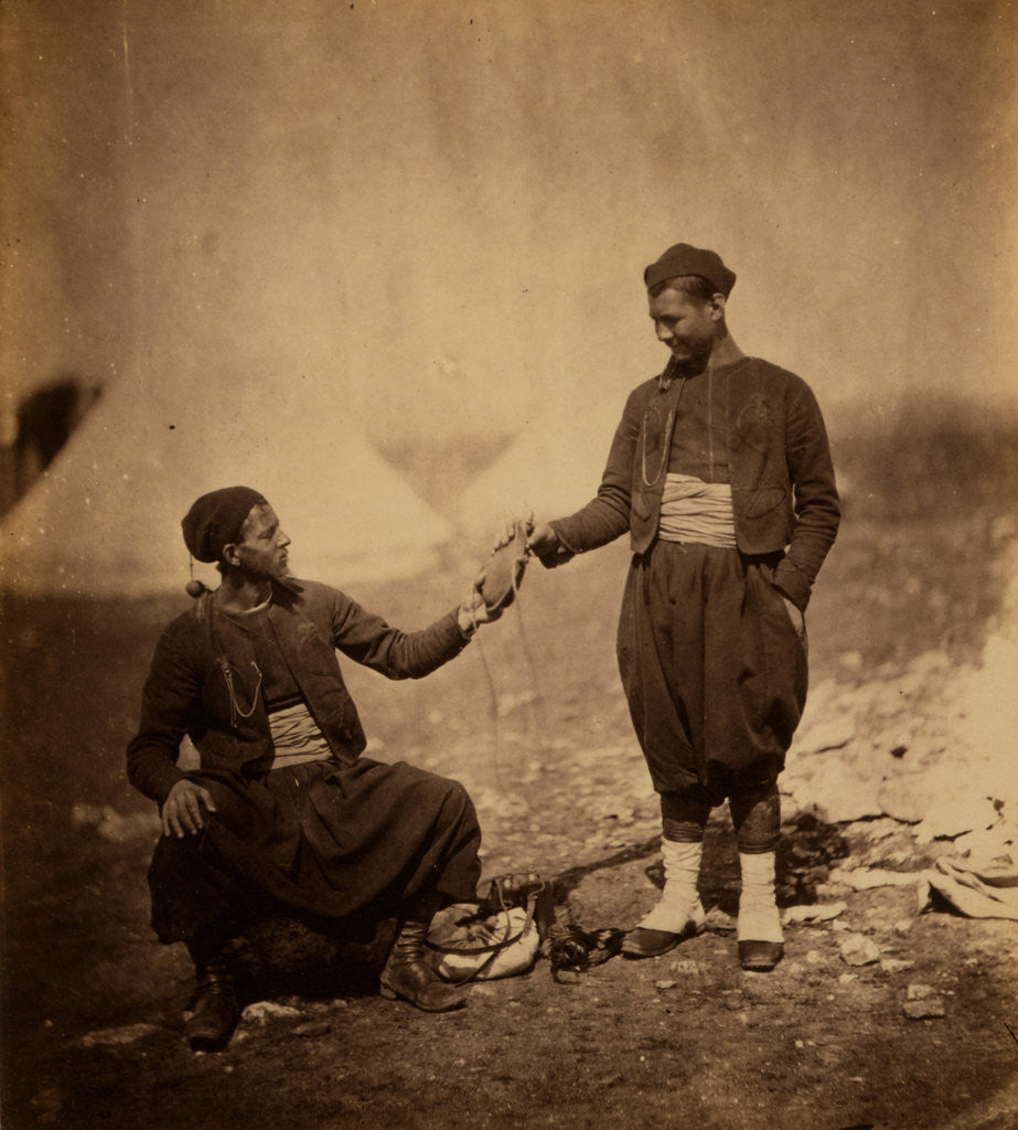 Detail of Two Zouaves, Crimean War by Roger Fenton