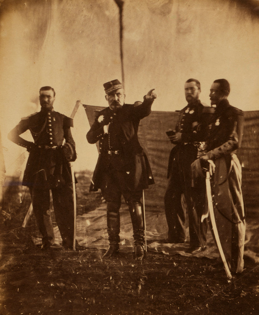 Detail of General Bosquet giving orders to his staff, Crimean War by Roger Fenton