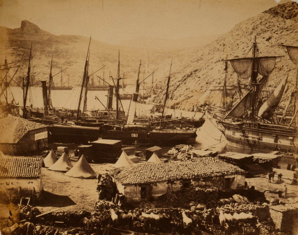 Detail of Cossack Bay, Balaklava, Crimean War by Roger Fenton