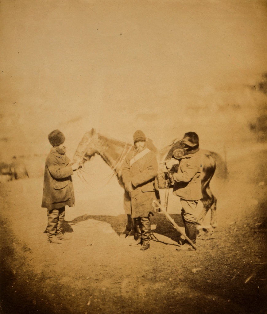 Detail of Captain Portal, 4th Light Dragoons equipped for Balaklava, Crimean War by Roger Fenton