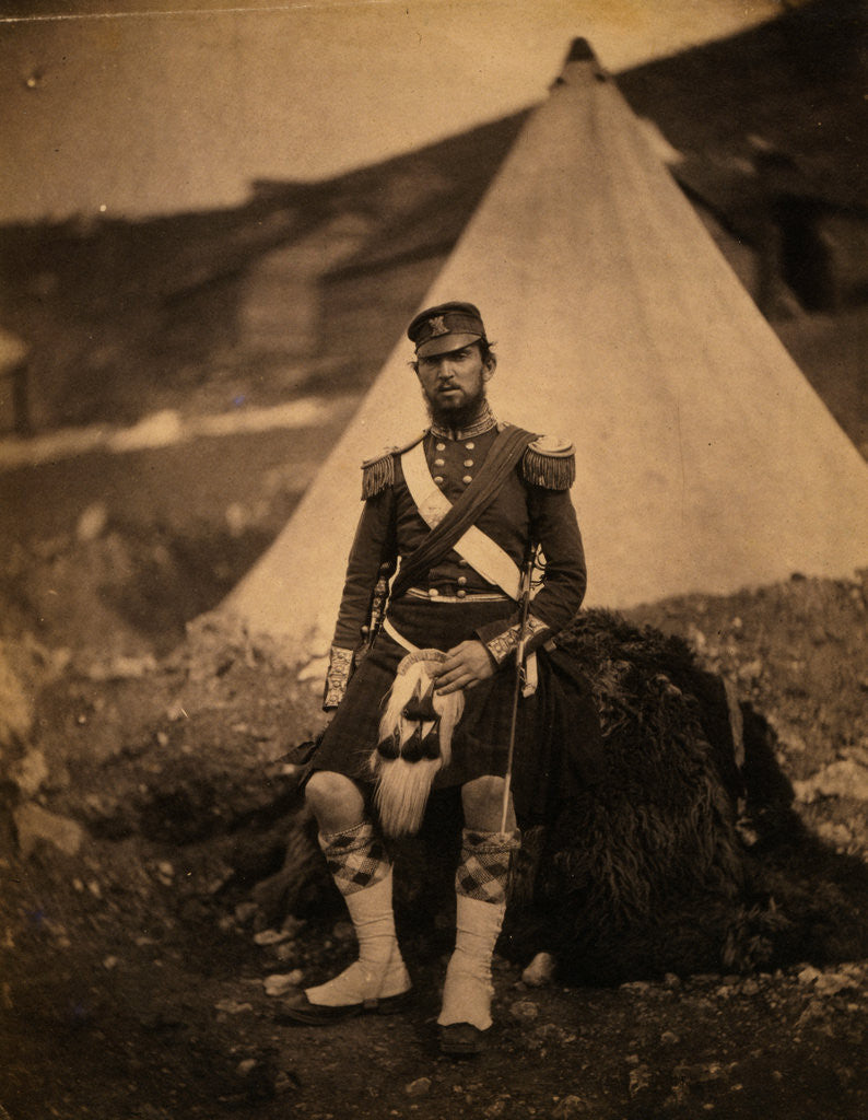 Detail of Captain Cuninghame, 42nd Regiment, Crimean War by Roger Fenton