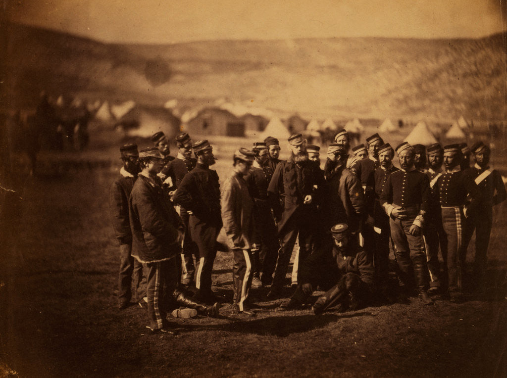 Detail of Colonel Doherty, officers & men of the 13th Light Dragoons, Crimean War by Roger Fenton